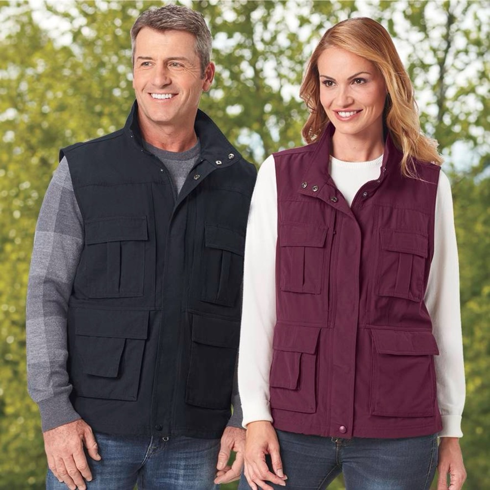 Multi-Pocket Travel and Utility Vest - Olive